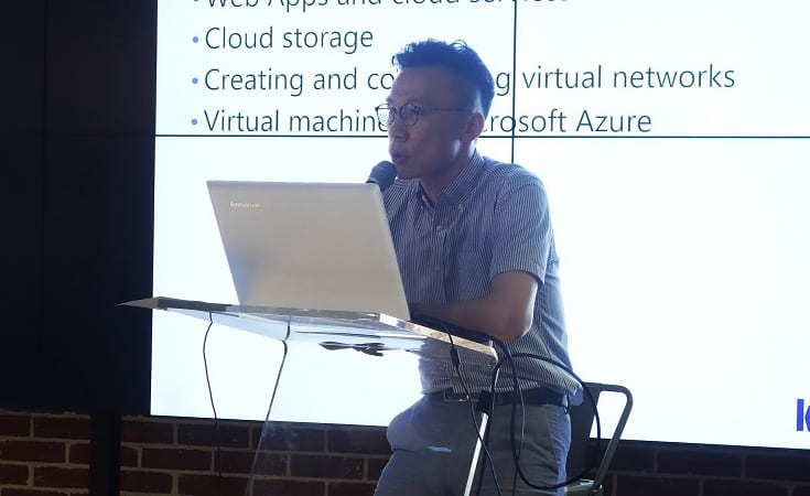 Mr.Stone Miu, Microsoft Certified Trainer, giving an overview of Microsoft Azure