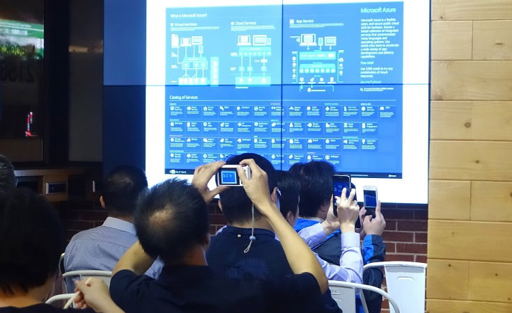 Screen is showing the features of Azure