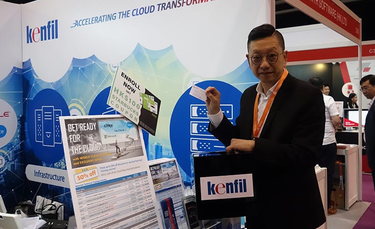 Simon Mak, Managing Director of Kenfil, picked up a winner for our lucky draw